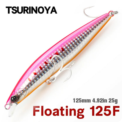 Ultra Long Casting Floating Minnow 125mm 25g High Strength Saltwater Seabass Artificial Hard Baits