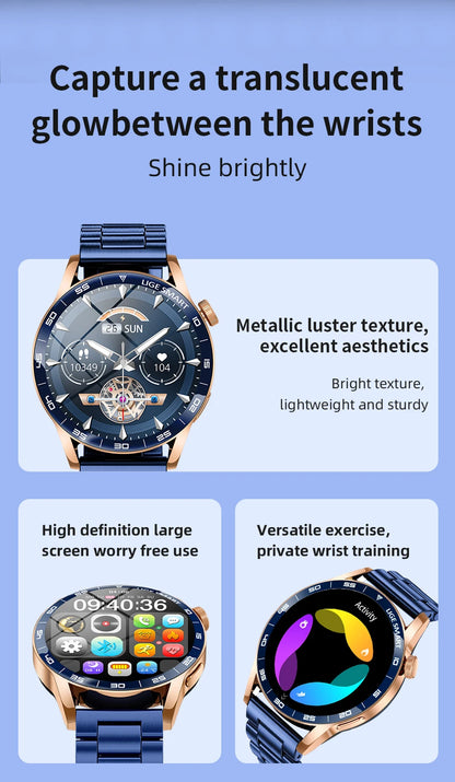 LIGE 2025 New Smartwatch Men For Android iOS Phone 1.38" HD Bluetooth Call Heart Rate Monitor Waterproof Sport Smart Watch Women