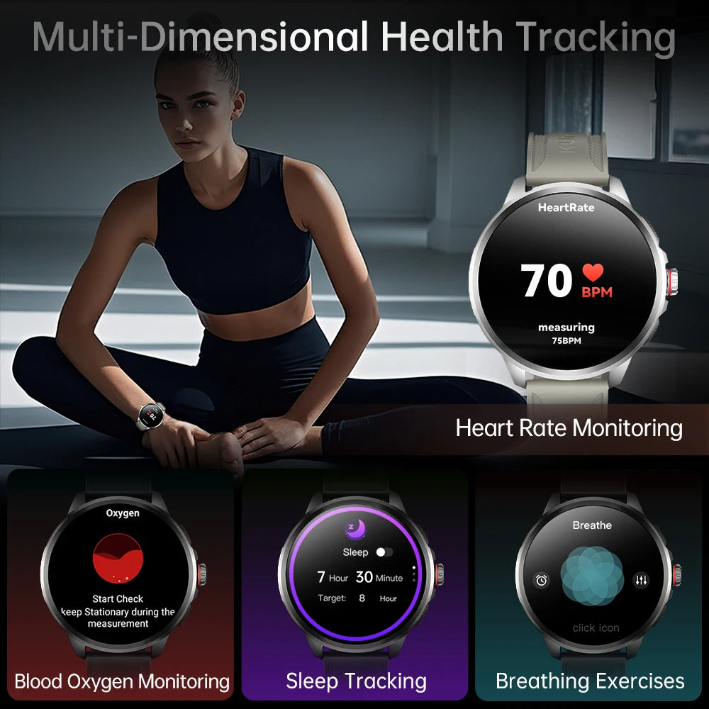 KUMI Watch X3 Pro Android 4G WiFi Smartwatch, 1.75" AMOLED, GPS, 200MP Camera, 32GB, Waterproof, Fitness Tracking Smart Watch