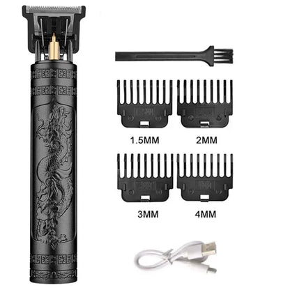 Vintage T9 Hair Clipper for Men USB Fast Charging Beard Trimmer T9 Haircut Machine Hair Cutting Clippers Kit with LCD Display