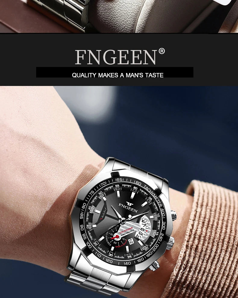 Brand Luxury Watch Fashion Casual Military Quartz Sports Wristwatch Full Steel Waterproof Men's Clock Relogio Masculino