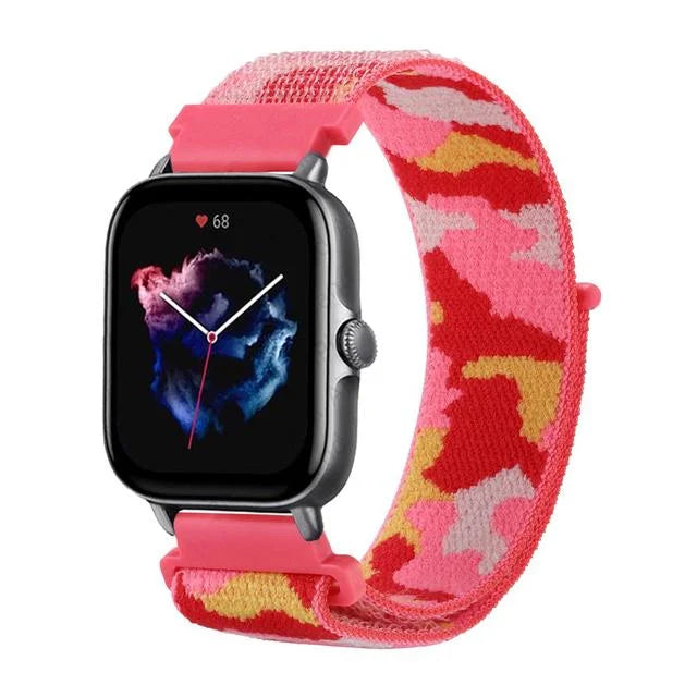 Nylon Loop Strap for Amazfit GTR 47mm/GTR2/2e/3/3 Pro/4/GTS/2/mini/3/4 Bracelet for Amazfit Balance/bip 5/Stratos 2 2S