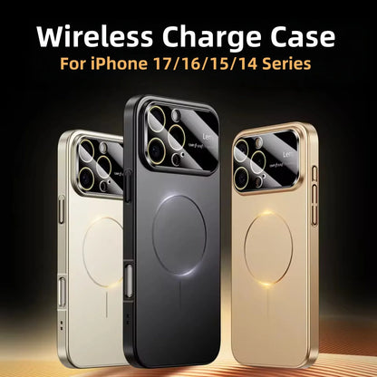 Original Glass Nano Matte Case For iPhone 17 Air 16 15 14  Pro Max 17Pro Magnetic For Magsafe Wireless Charging Armor Funda