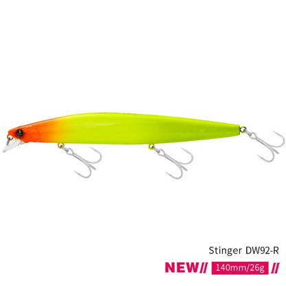 Sinking Minnow Fishing Baits140mm Saltwater Lures Pike Big Game Sea Fishing Tackle Stinger Hard Wobbler