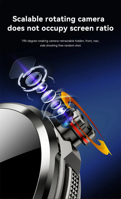 Full Network GPS WIFI Smart Watch Men 8GB+128GB RAM 1.95 inch AMOLED Screen 900W Camera Google APPS Smartwatch Android 9.0