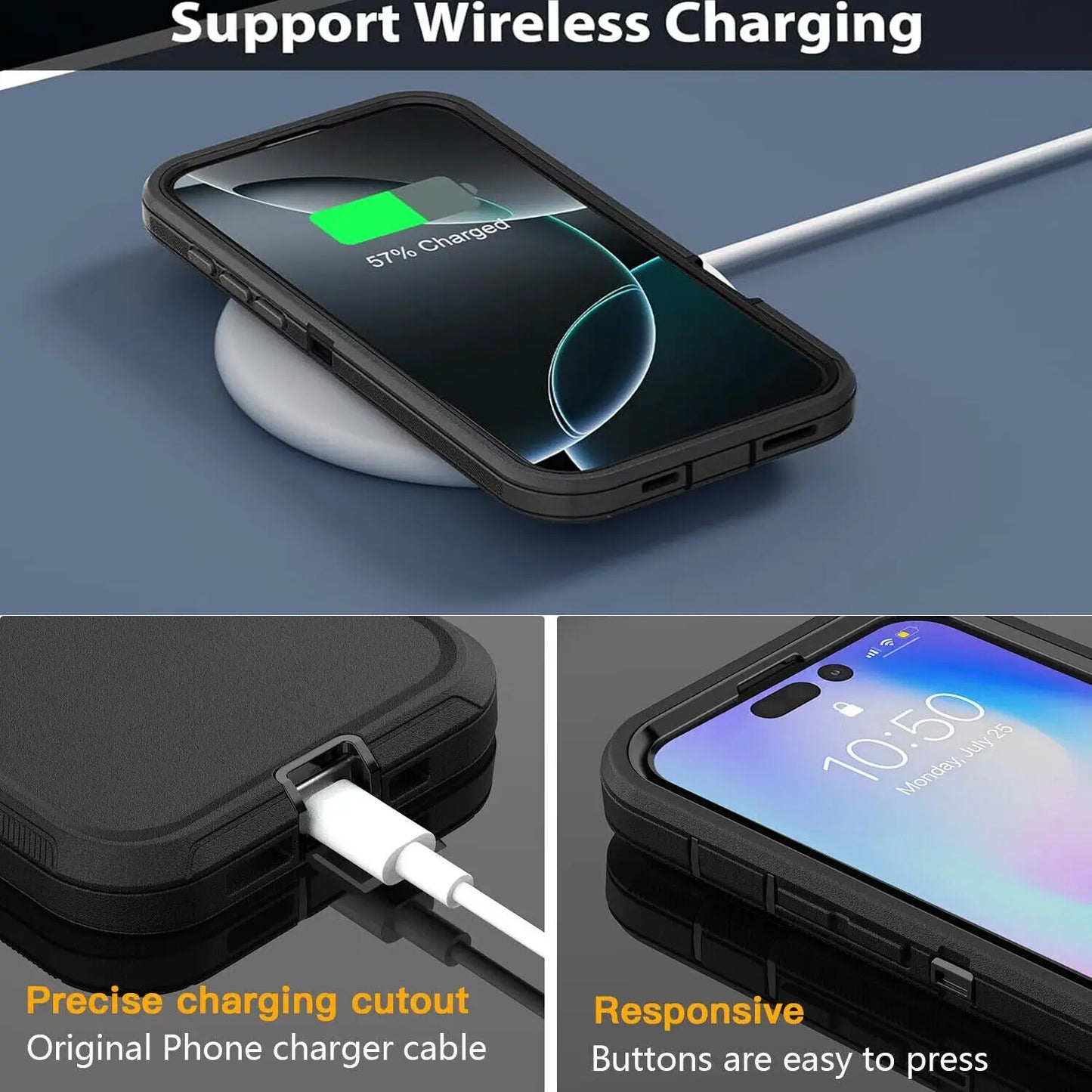 For iPhone 17 Air 16e 15 Pro 14 Plus 13 Pro Max 12 11 XR Phone Case Heavy Duty Defend Hybrid Rugged Shockproof Armor Hard Cover