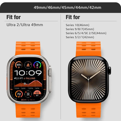 Ocean Silicone Strap for Apple Watch Band Ultra 3/2/1 49mm Series 11 10 46mm Comfortable Band IWatch 9 8 7 6 5 4 SE3 45mm 44mm