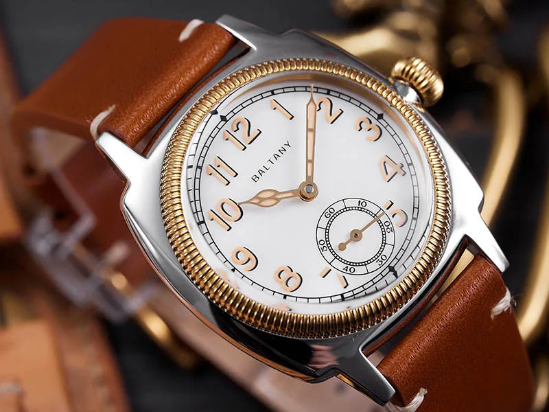 Baltany S4036F 36MM 1926S Oyster Tribute Watch Man Stainless Steel Waterproof Vintage Gold Bezel Automatic Mechanical Watches