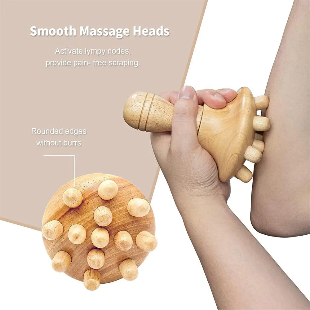 Body Wood Therapy Complete Kit Wooden Maderotherapy Kit for Reductive Massage Colombian Wood Therapy Tools for Body Contour Tool