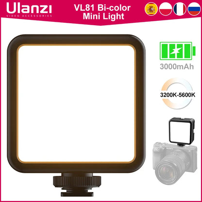 Mini LED Video Light On Camera Photo Studio Lighting Soft Diffuser Tiktok Youtube Livestream Vlog Light