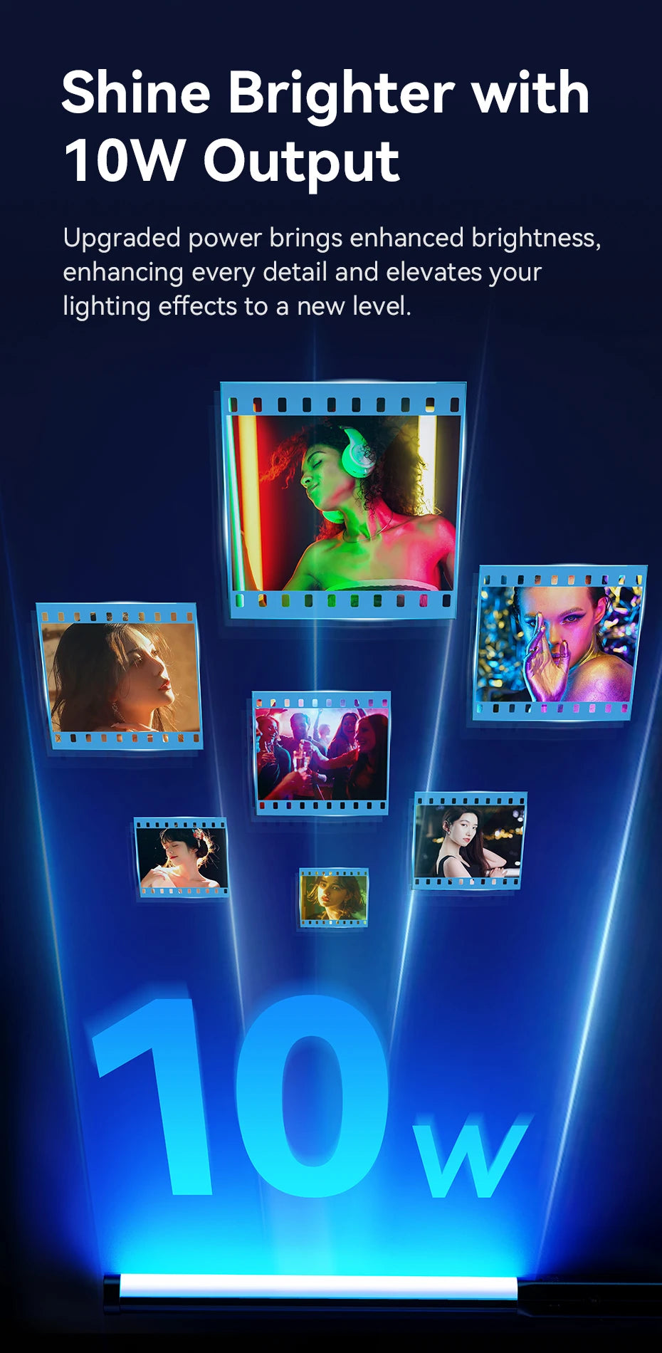 Ulanzi Upgraded VL119 Stick Light 10W RGB Light Wand Handheld Stick for Protrait Photography Live Streaming with Type-C Charging