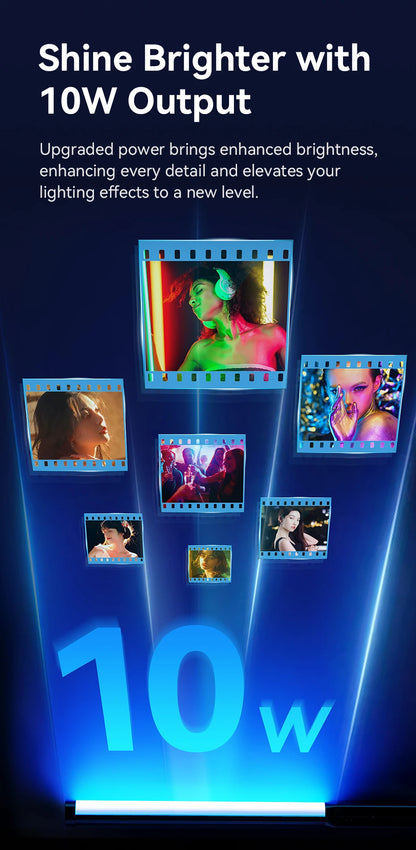 Ulanzi Upgraded VL119 Stick Light 10W RGB Light Wand Handheld Stick for Protrait Photography Live Streaming with Type-C Charging