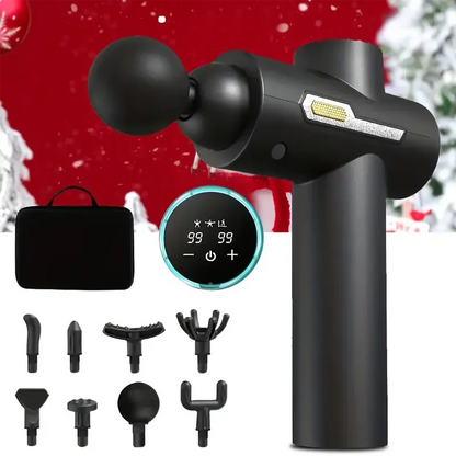 Massage Gun LED Display Fascia Deep Muscle Relax Body Massager Electric Fitness Equipment Noise Reduction