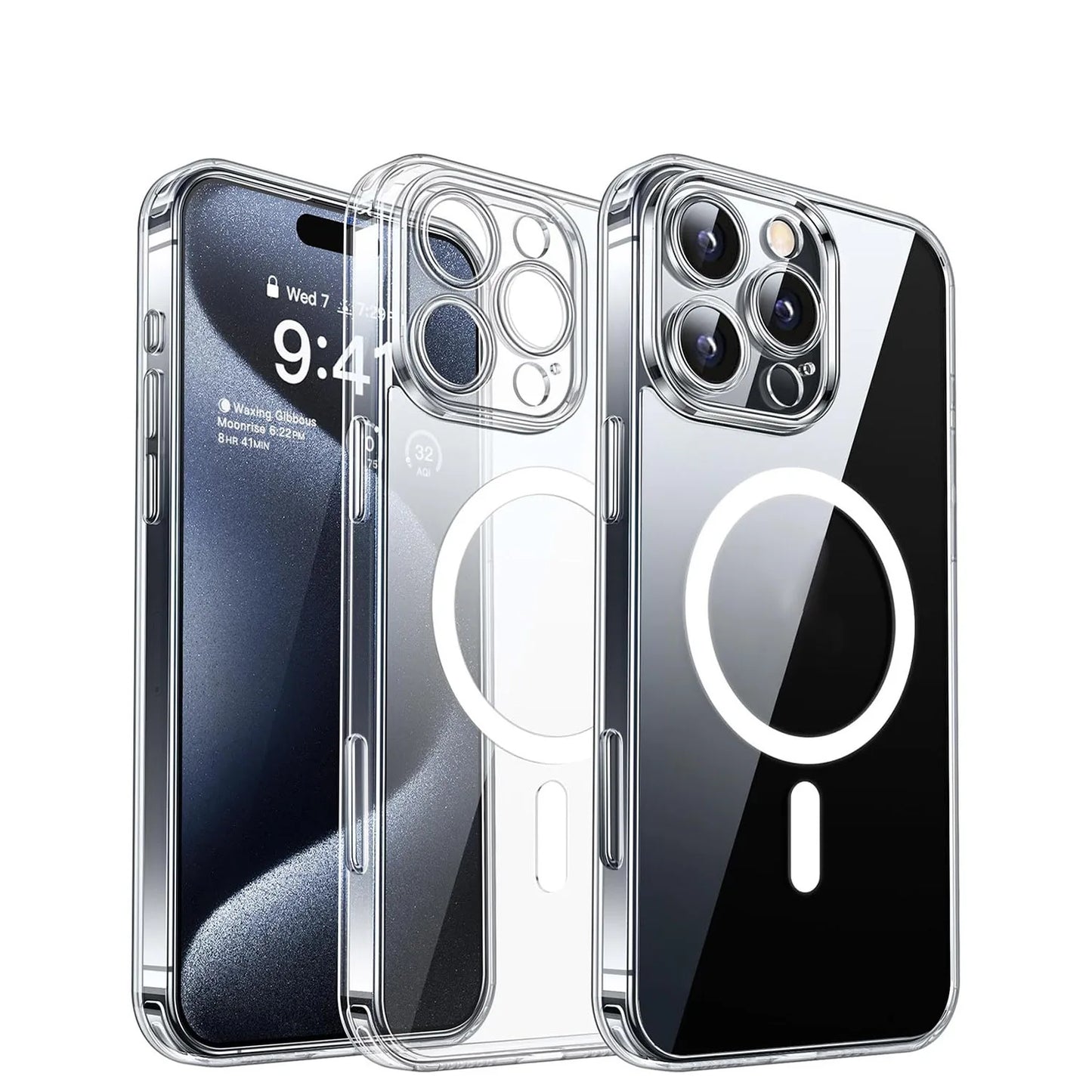 IPhone 17 16 15 14 Plus 13 12 11 Pro Xs Max Air XR 16e 7 8 Plus SE 2020 2022 Magsafe Case Clear Acrylic Shockproof Cover