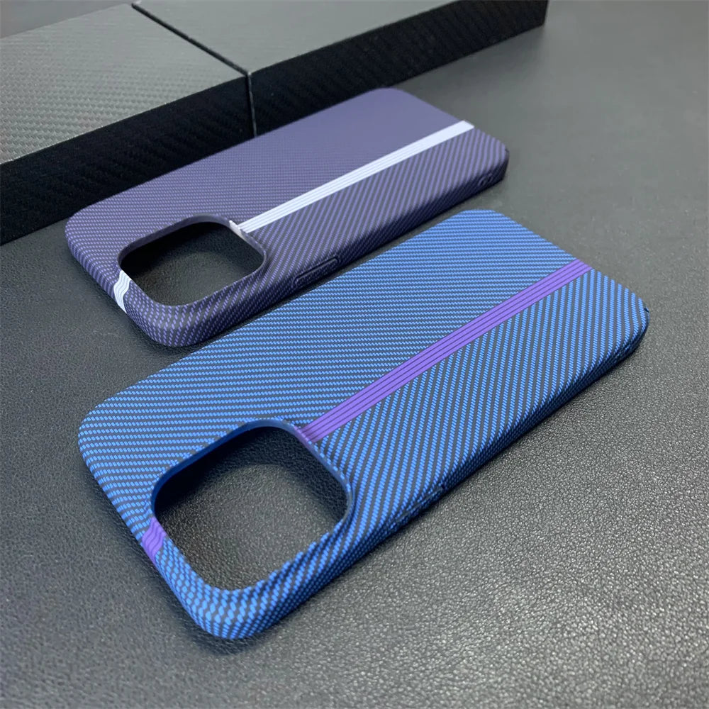 Luxury Contrast Carbon Fibre Pattern Matte Phone Case For iPhone 17 16 15 11 12 13 14 Pro Max Ultra Thin Hard Shockproof Cover