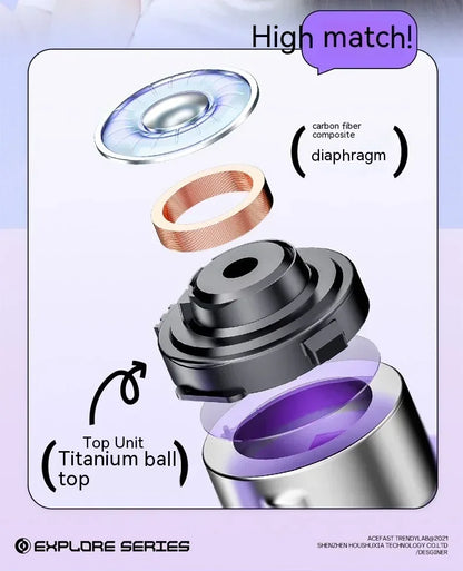 ACEFAST T9 Bluetooth Earphone Wireless IPX4 Waterproof Headset Gift 5.3 Stereo Surround Noise Reduction Hi Res Office Earbuds