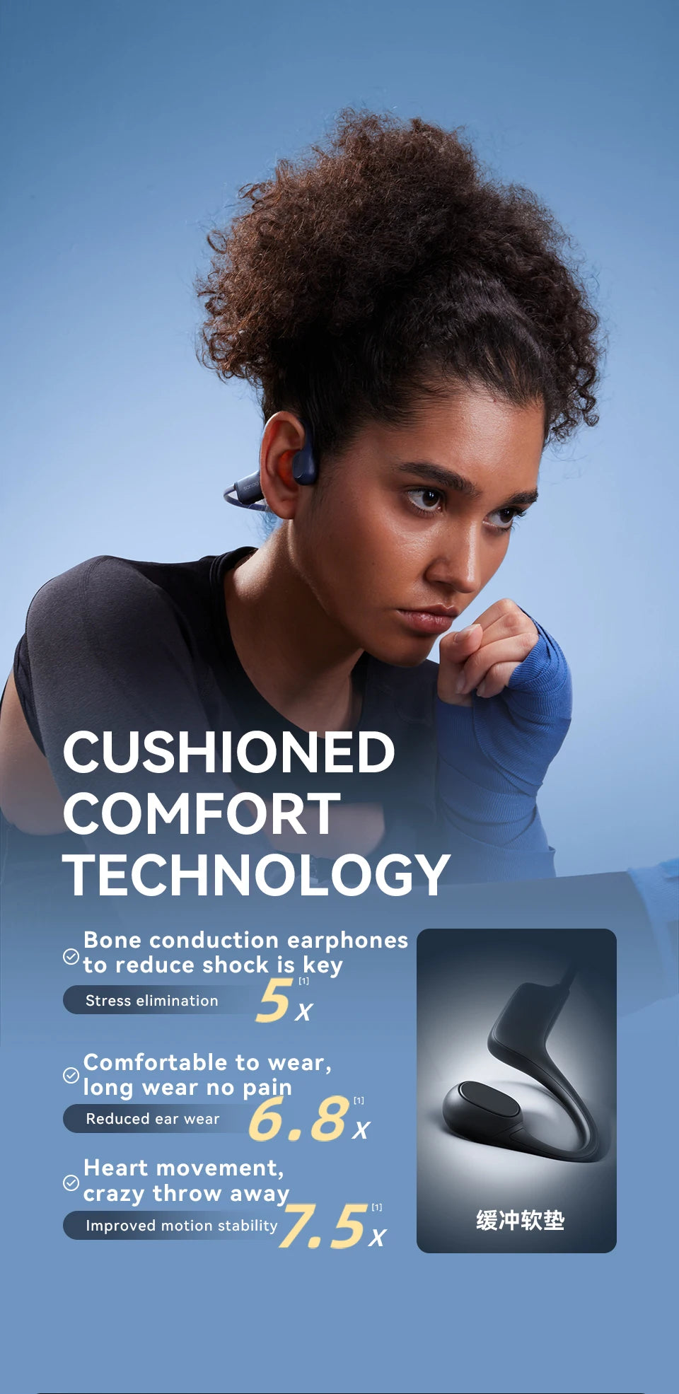 Sanag B21S Bone Conduction Wireless Earphones Bluetooth 5.4 HiFi Bass Headphones IPX5 Waterproof Running Sports Earbuds