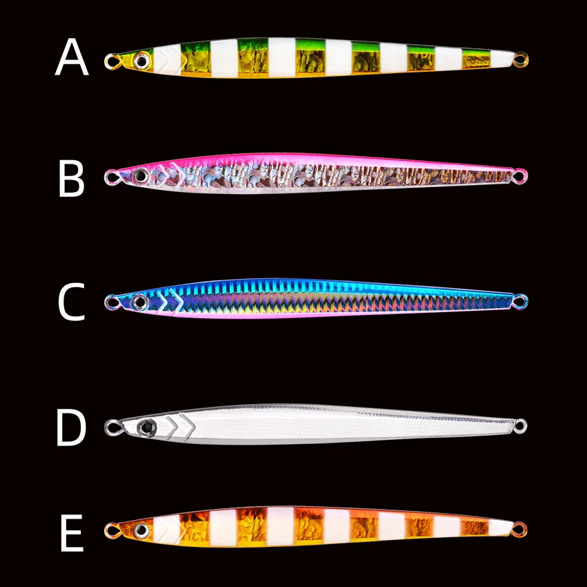 Metal Jig 60g 80g 100g 120g Long Casting Fast Sinking Fall Jigs Saltwater Deepsea Fishing Lure