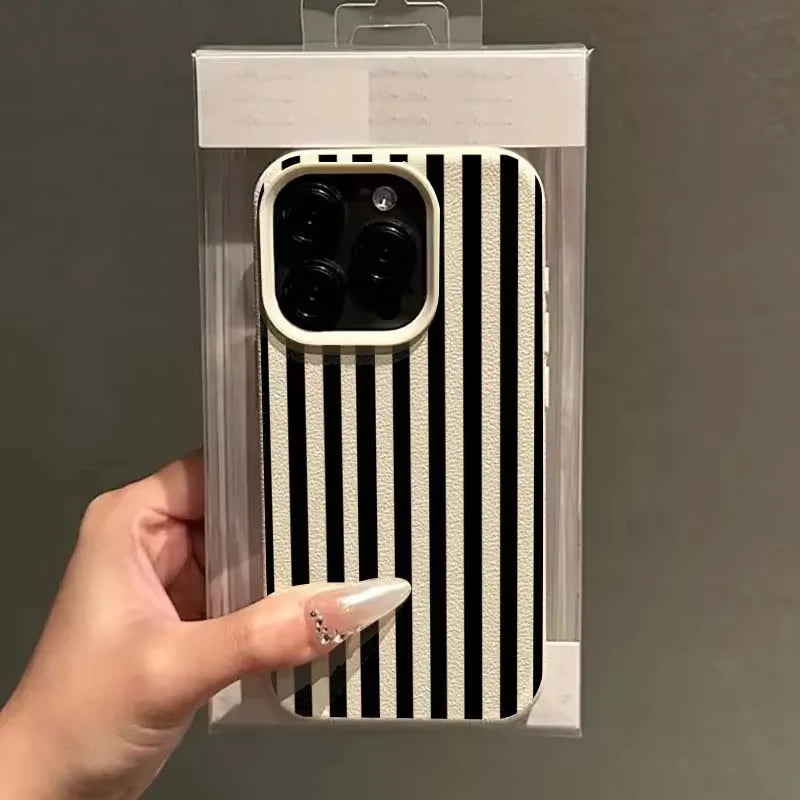 Minimalist Colorful Striped Texture Phone Case For iPhone 17 Air 16 Pro Max 15 14 Plus 13 12 11 Shockproof Silicone Back Cover