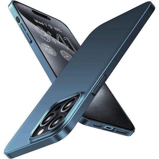 Ultra Thin Matte PC Hard Back Cover Case For iPhone 17 Air 16e 16 15 14 13 12 Pro Max Solid Color Slim Frosted Shell iPhone17air