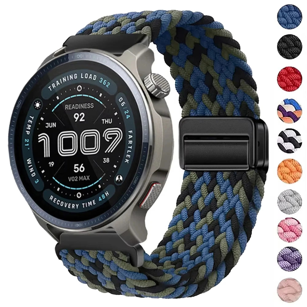 Watch Strap For Huami Amazfit Balance 2 Band GTR 4 2 2E GTR3 Pro/GTS 4/3/2 mini/Bip 3 6 U S Braided Magnetic Bracelet