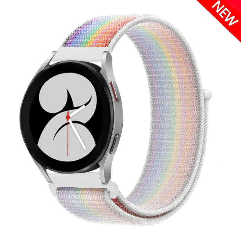 Nylon Loop Band For Samsung Galaxy Watch 6 4 7 classic/5 Pro/active 2/Gear S3 20mm/22mm Bracelet Huawei watch GT 2e 3 pro strap
