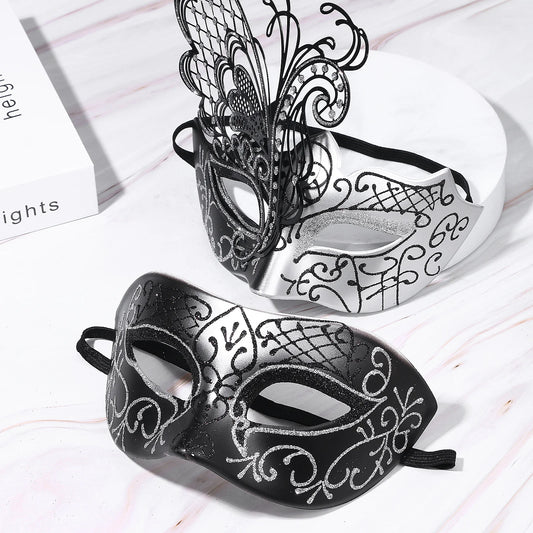 Masquerade Ball Mask Venetian Metal Mask Mystery Fashion Carnival Mask Halloween Party Costume Ball Mask