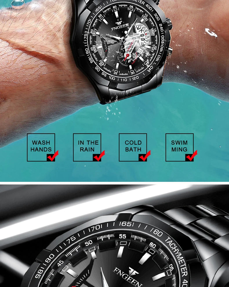 Brand Luxury Watch Fashion Casual Military Quartz Sports Wristwatch Full Steel Waterproof Men's Clock Relogio Masculino