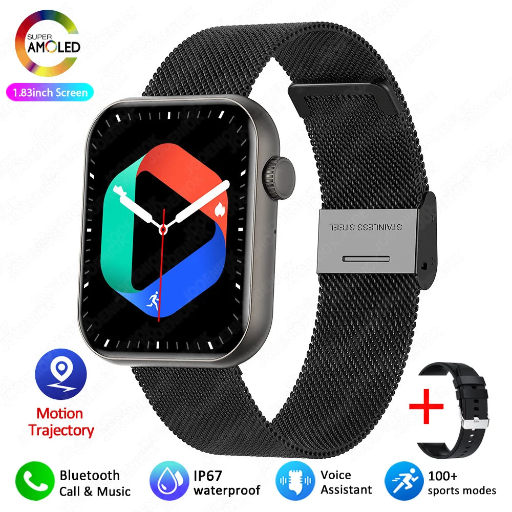 Smart Watch Full Touch Screen Bluetooth Call AI Voice Heart Rate Waterproof Watches Sports Bracelet Smartwatch Women