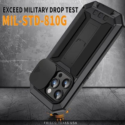 Heavy Duty Rugged Metal Case for iPhone, Case for iPhone 17 16 15 14, 13 Pro Max, Screw Military Shockproof Cover with Screen Ca