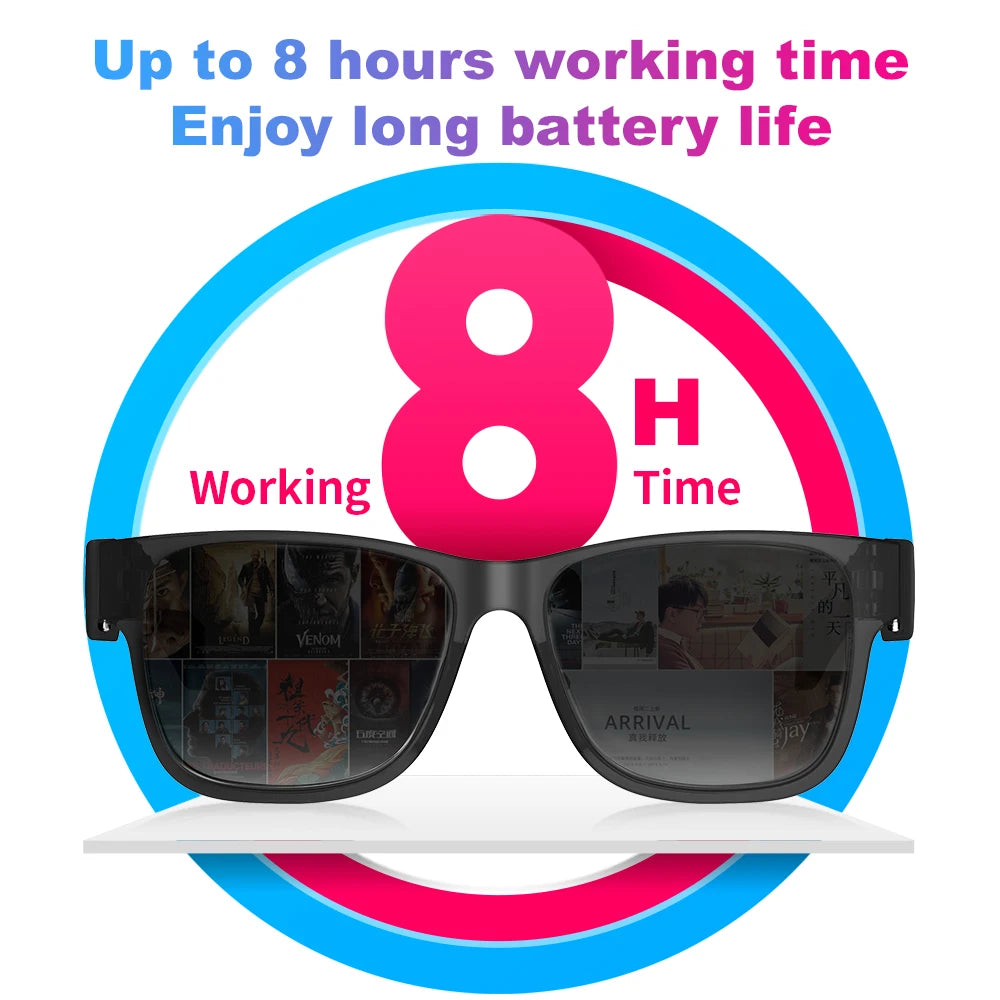 KUMI Meta V1 Smart Glasses IPX4 Waterproof Bluetooth glasses Bluetooth Call 5.0 listen to the music last for about 8 hours Blue