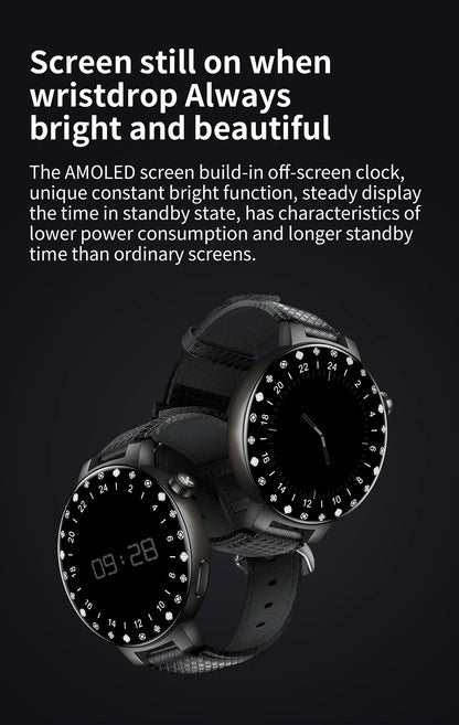 KUMI GT6 Pro 1.3" 360*360 AMOLED Smart watch 100+Sport Modes IP68 waterproof Bluetooth call Sleep Healthy Monitor for iOSAndroid