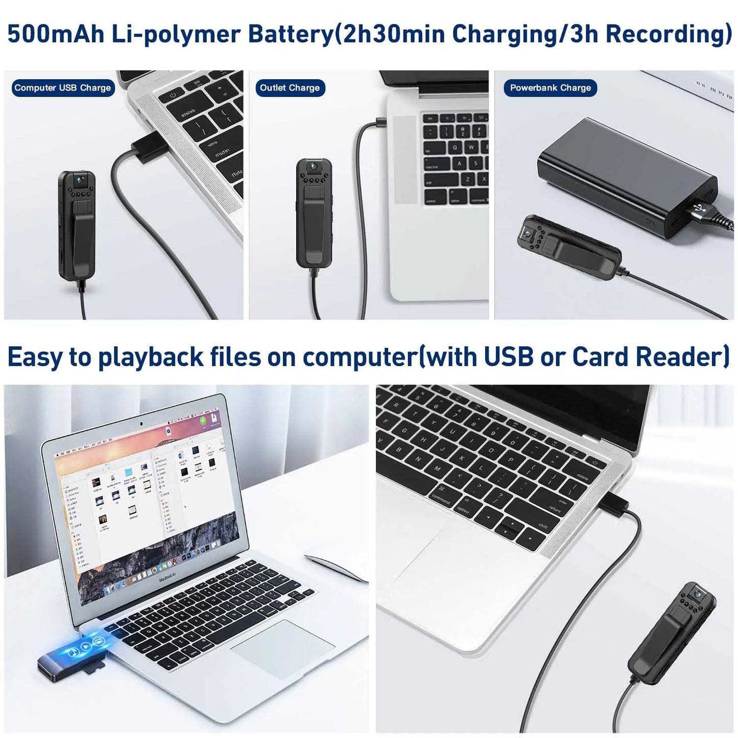 Mini Camera Portable Digital Video Recorder BodyCam Infrared Night Vision Police Camcorder