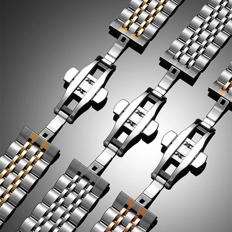 Samsung Galaxy Watch 3 4 5 45mm Gear S3 46mm 42mm Active2 40 44mm Stainless Steel Strap for Amazift BIP 2 GTR