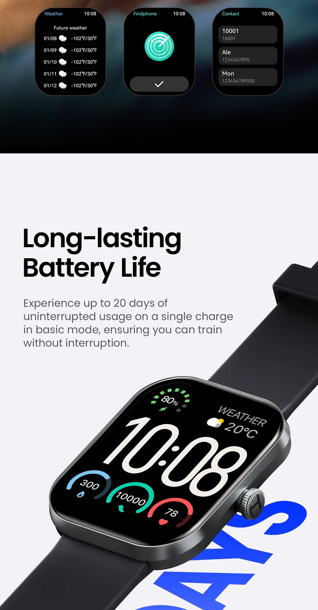 HAYLOU Watch S6 Voice Calling Smart Watch Men Health Monitoring IP68 Waterproof Smart Notifications Voice Assistant Smartwatch