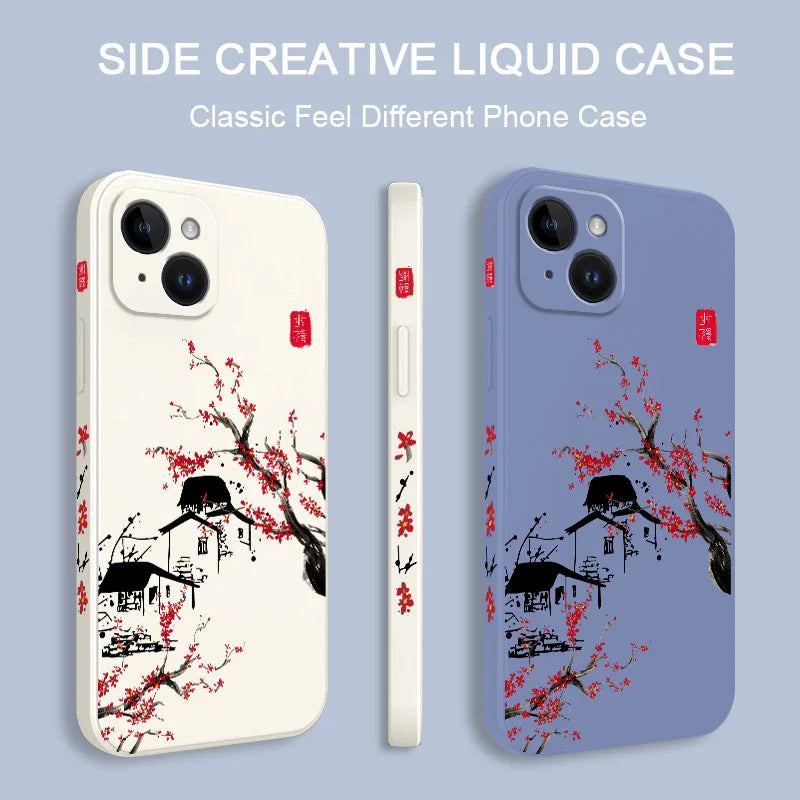 Field Wind Phone Case For iPhone 17 Air 16E 16 15 14 13 12 11 X XR XS SE2 SE2020 8 7 6 6S Plus Pro Max Mini Silicone Cover