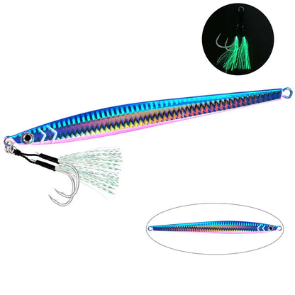 Metal Jig 60g 80g 100g 120g Long Casting Fast Sinking Fall Jigs Saltwater Deepsea Fishing Lure