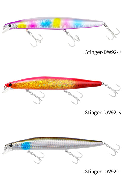 Minnow Sea Fishing Lure STINIGER 140mm 26g Piston Weight Ultra Long Casting Seabass Inshore Hard Baits
