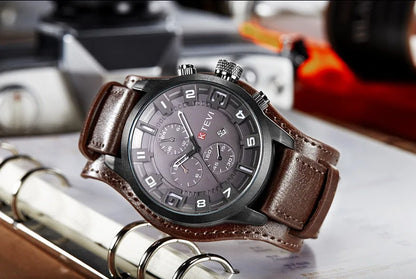 UTHAI BK94 Blue Glass Large Dial men watchs Fashion European and American Trend Personality Student Quartz Watch