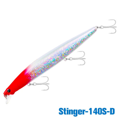 Minnow Sea Fishing Lure STINIGER 140mm 26g Piston Weight Ultra Long Casting Seabass Inshore Hard Baits