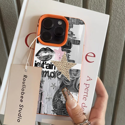 Stylish Phone Case For iPhone 17 11 13 12 15 14 16 Pro Max XS XR X 7 8 Plus 17 Air Eiffel Tower Light Ball Lychee Texture Cover