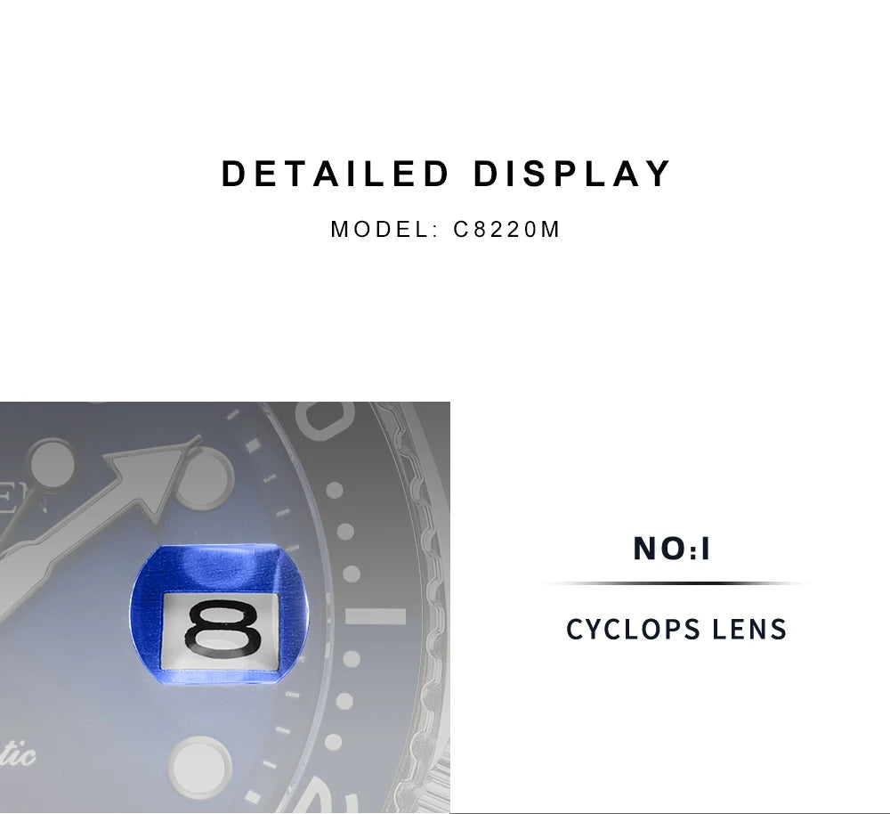 New CADISEN BGW9 Strong Glow Business Watch Diving Men's Automatic Watches Men Mechanical Wristwatch 200m Waterproof  Japan NH35