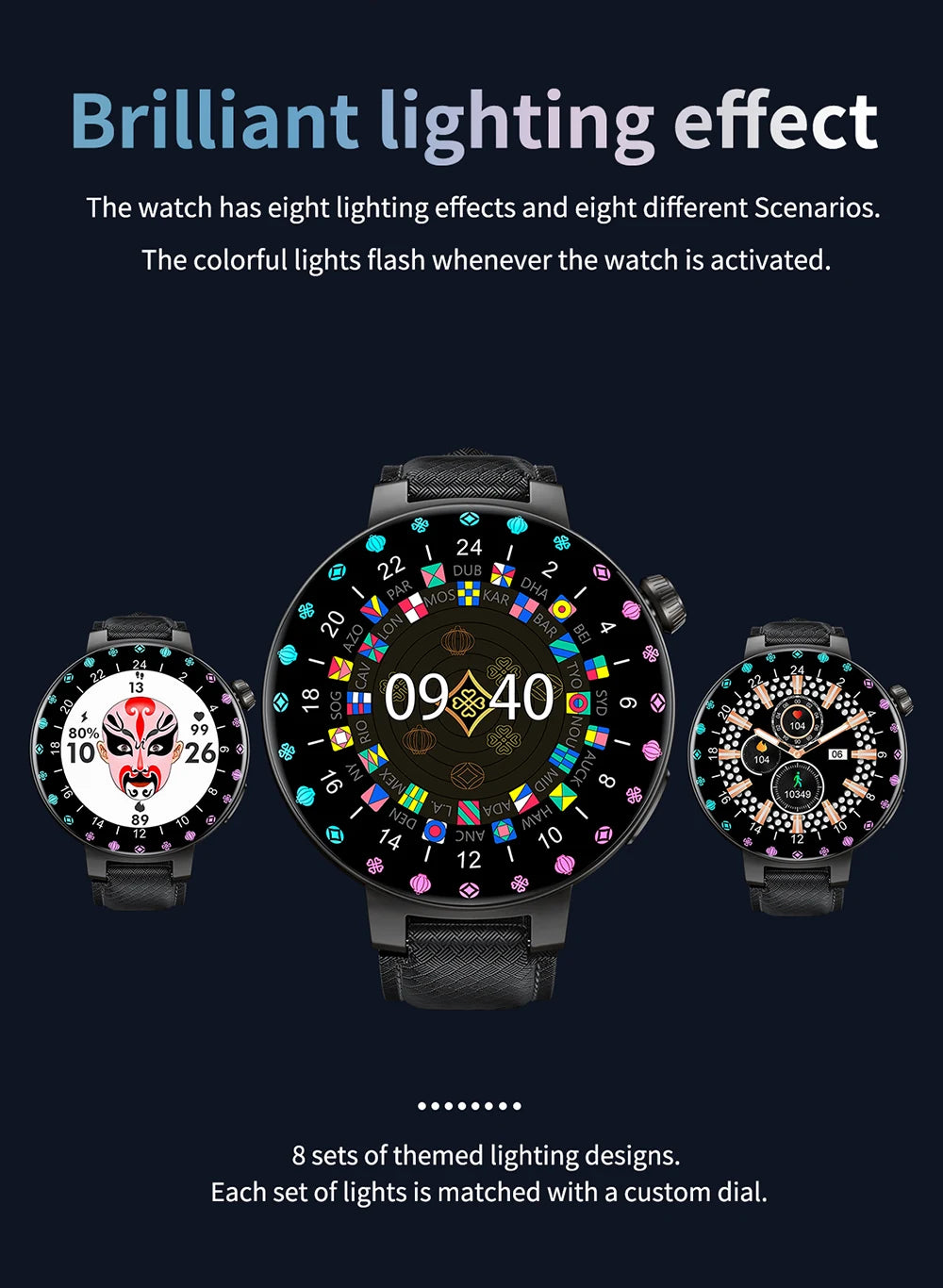 KUMI GT6 Pro 1.3" 360*360 AMOLED Smart watch 100+Sport Modes IP68 waterproof Bluetooth call Sleep Healthy Monitor for iOSAndroid