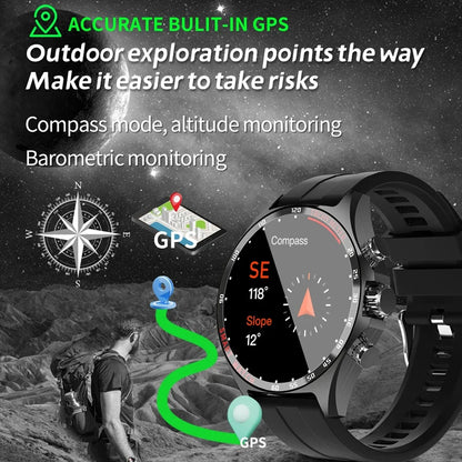Smart Watchs Men Sport Fitness GPS Tracker Compass Bluetooth Call Heart Rate Health Smartwatch for Huawei Xiaomi Ferrari