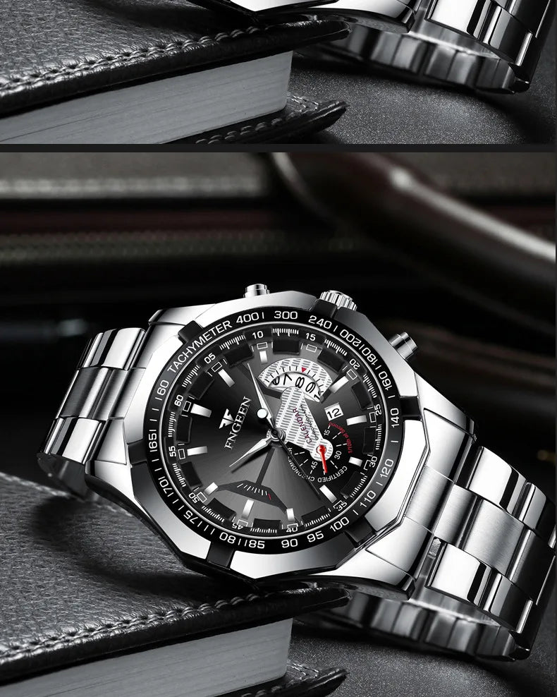 Brand Luxury Watch Fashion Casual Military Quartz Sports Wristwatch Full Steel Waterproof Men's Clock Relogio Masculino