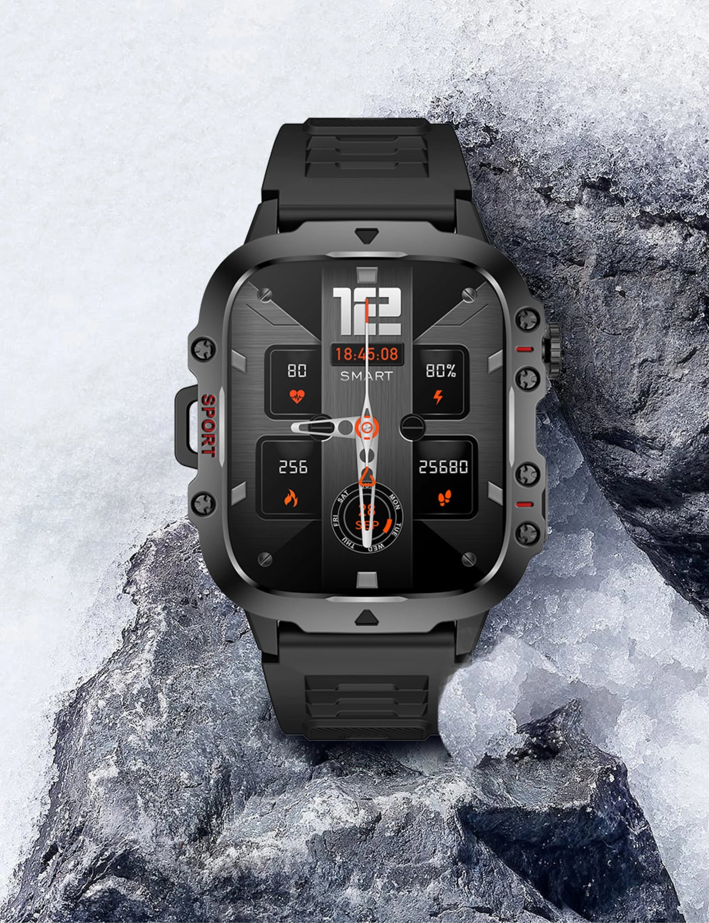 LIGE Outdoor Smart Watch Men 2.01" Screen 3AT Waterproof Watches Bluetooth Call Ai Voice Sport Smartwatch For Android Xiaomi IOS