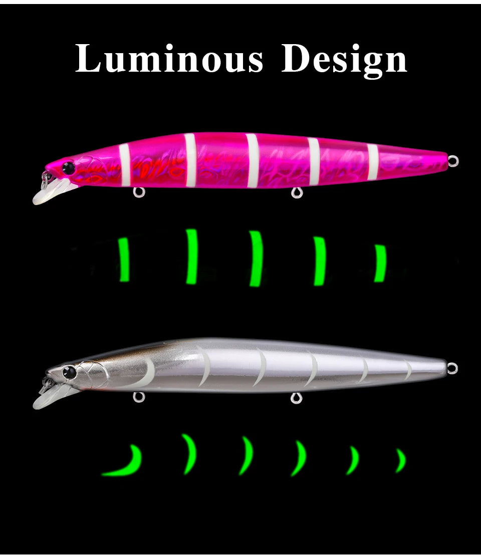 Minnow Sea Fishing Lure STINIGER 140mm 26g Piston Weight Ultra Long Casting Seabass Inshore Hard Baits