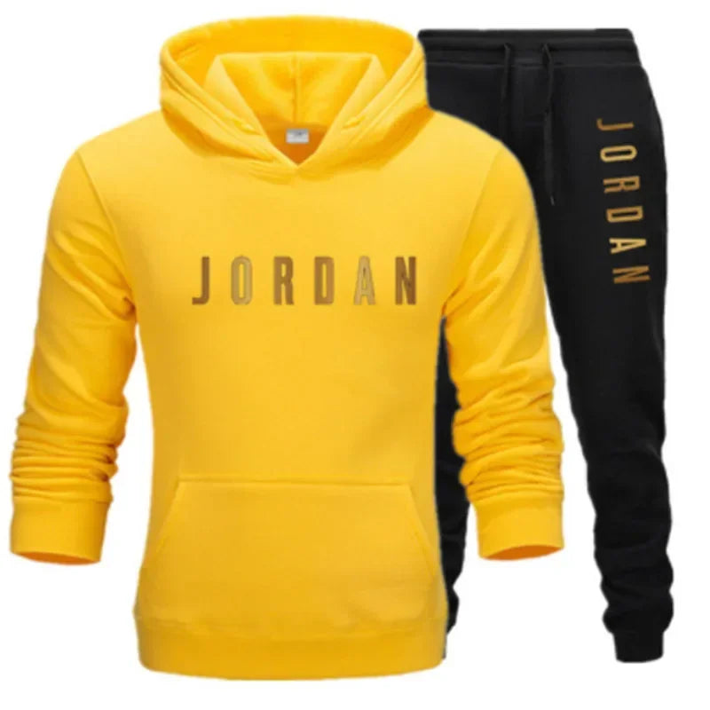 Conjunto de moletom forrado 2025  oferta de primavera de la temporada, Sudadera con capucha forrada de lana, conjunto informal, sudadera superior de manga la