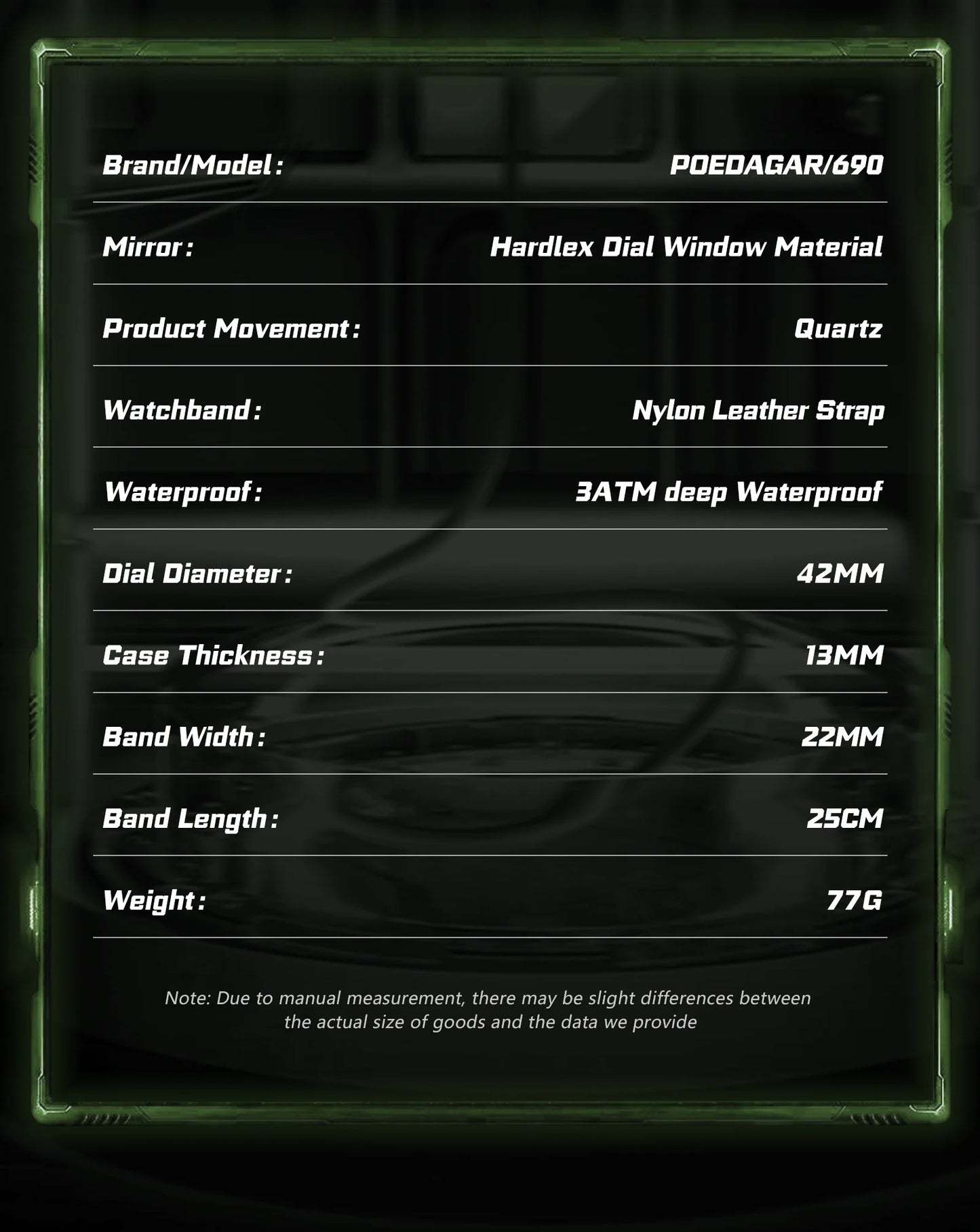 POEDAGAR High Quality Military Watch For Man Waterproof Luminous Date Fashion Men Clock Nylon Leather Quartz Men's Watches Reloj