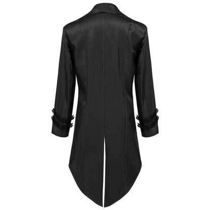 Men Steampunk Gothic Victorian Jacket Vintage Tailcoat Medieval Frock Coat Uniform Renaissance Halloween Pretend Play Costume